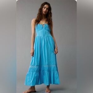 AE Corset Tiered Maxi Dress Small